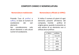 COMPOSTI E NOMENCLATURA