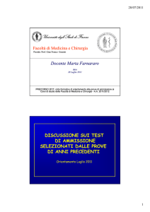 Lezione - Scuola di Scienze della Salute Umana