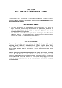 LINEE GUIDA PER LA TRANQUILLIZZAZIONE RAPIDA DELL