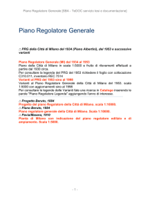 Piano Regolatore Generale - SBA