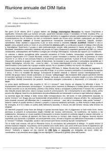 Monastero di Bose - Riunione annuale del DIM Italia