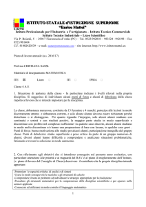 matematica - Istituto Statale d`Istruzione Superiore Mattei