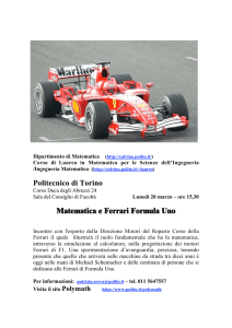 Politecnico di Torino Matematica e Ferrari Formula Uno