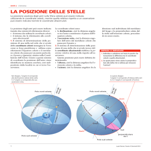 la posizione delle stelle - Zanichelli online per la scuola
