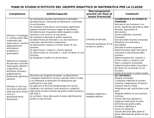 piani di studio d`istituto del gruppo didattico di matematica per la