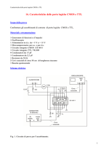16. Caratteristiche delle porte logiche CMOS e TTL