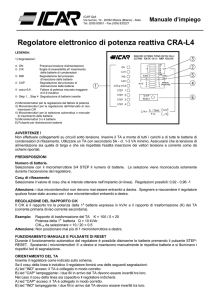 Regolatore elettronico di potenza reattiva CRA-L4