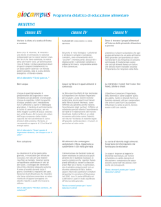 Programma didattico di educazione alimentare classe