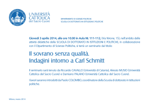 Il sovrano senza qualità. Indagini intorno a Carl Schmitt