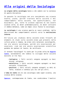 Alle origini della Sociologia