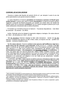 CICERONE: DE NATURA DEORUM – Cicerone si dedica alla