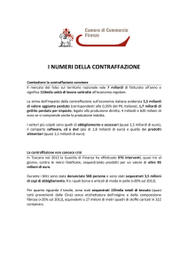I NUMERI DELLA CONTRAFFAZIONE