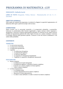 PROGRAMMA DI MATEMATICA cl.IV