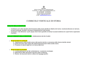 Curricolo verticale storia