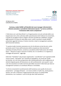Comunicato stampa 19 febbraio 2015