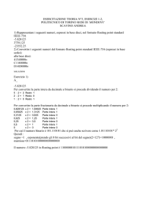 ESERCITAZIONE TEORIA N°3, ESERCIZI 1-2,
