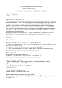 PAOLILLO Programma Lingua Cinese I 2014-15 (