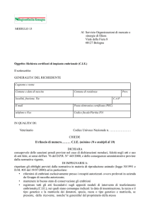 Richiesta certificati di impianto embrionale (C.I.E.)