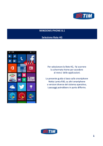 1 WINDOWS PHONE 8.1 Selezione Rete 4G