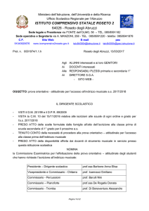 prova attitudinale musicale 2017