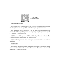 PAS 2014 GEOMETRIA DIMOSTRAZIONI (1) Dimostrare le