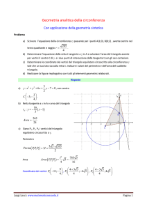 Geometria analitica della circonferenza