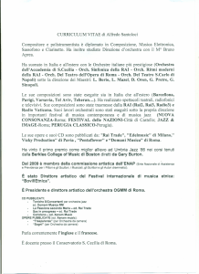 CURRICULUM VITAE di Alfredo Santoloci Compositore e