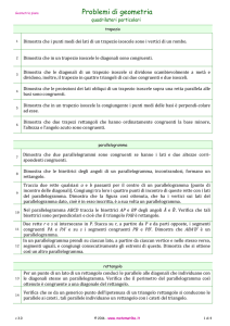 Problemi sui quadrilateri particolari