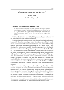 Cosmologia e armonia nel Seicento