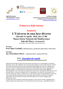 L`Universo in una luce diversa - Caffè della Scienza di Livorno