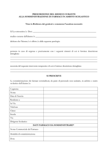 PRESCRIZIONE DEL MEDICO CURANTE ALLA