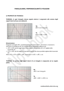 Parallelismo, perpendicolarità e poligoni - Notebook Italia