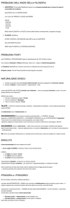 PROBLEMA DELL`INIZIO DELLA FILOSOFIA PROBLEMA FONTI