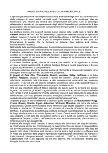 BREVE STORIA DELLA PSICOLOGIA RELAZIONALE La psicologia