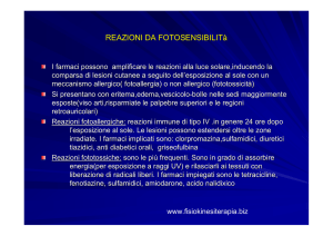 REAZIONI DA FOTOSENSIBILITà