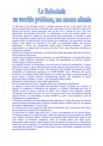 LA LINFOCISTI: UN VECCHIO PROBLEMA, MA ANCORA ATTUALE