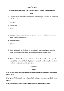relazione recupero matematica
