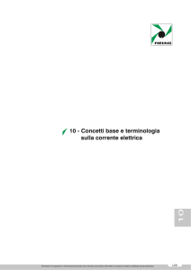 sulla corrente elettrica Concetti base e terminologia