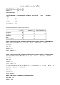 Analisi questionario quinte - Liceo Torricelli