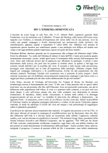 HIV L`EPIDEMIA DIMENTICATA
