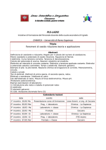 scheda informativa modulo di Chimica