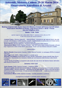Meeting congiunto delle Sezioni Asteroidi, Meteore e