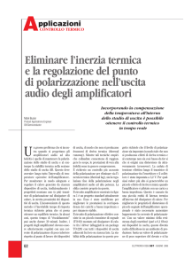 Eliminare l`inerzia termica e la regolazione del