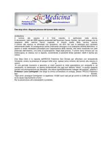 One stop clinic: diagnosi precoce del tumore della vescica