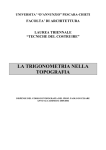 “tecniche del costruire” la trigonometria nella topografia