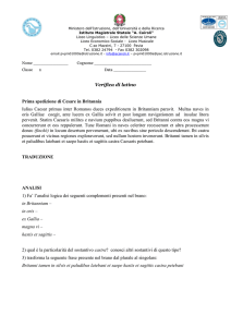 Verifica di latino Prima spedizione di Cesare in Britannia Iulius