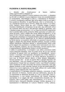 FILOSOFIA: IL NUOVO REALISMO