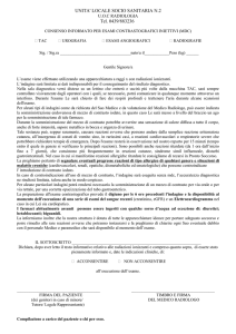 Consenso informato Tomografia Computerizzata con