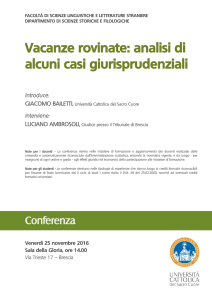 Vacanze rovinate: analisi di alcuni casi giurisprudenziali