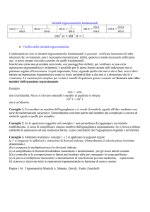 Identità trigonometriche fondamentali